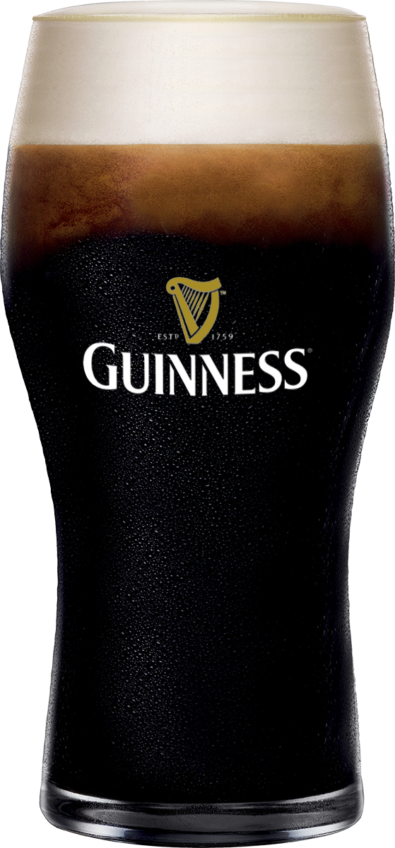 Pint of Dark Guinness with foam