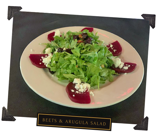 beet and arugula salad with white cheese