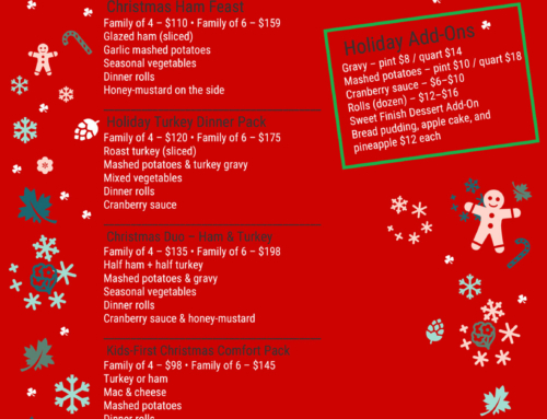 Check out our Christmas family packs to go